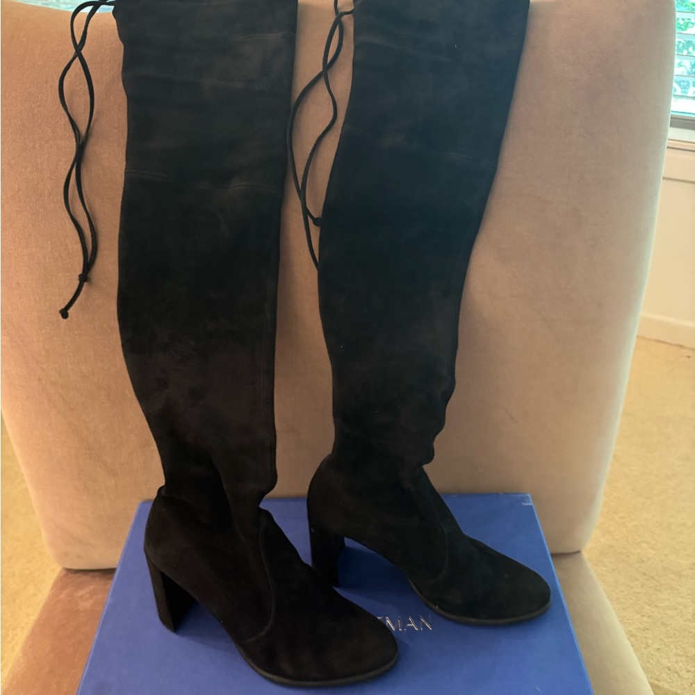 Stuart Weitzman Black Over-the-Knee Boots- Size 6